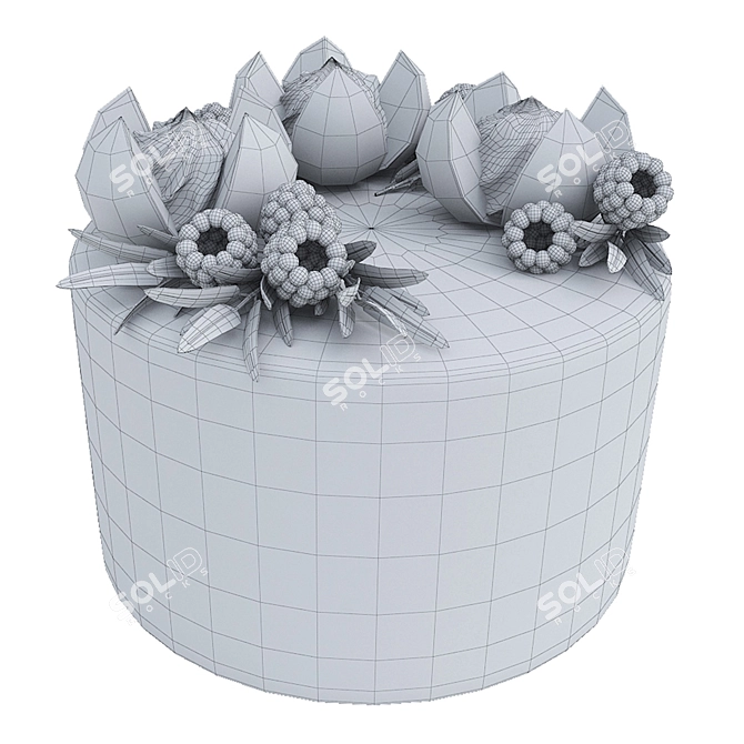 Modern 3D Cake Model Offered 3D model image 5