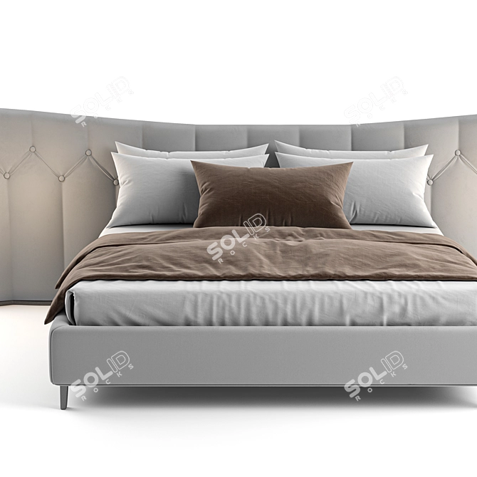 Modern Butterfly Bed Frame 3D model image 2