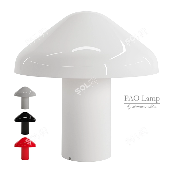  Sleek PAO Table Lamp 3D model image 5