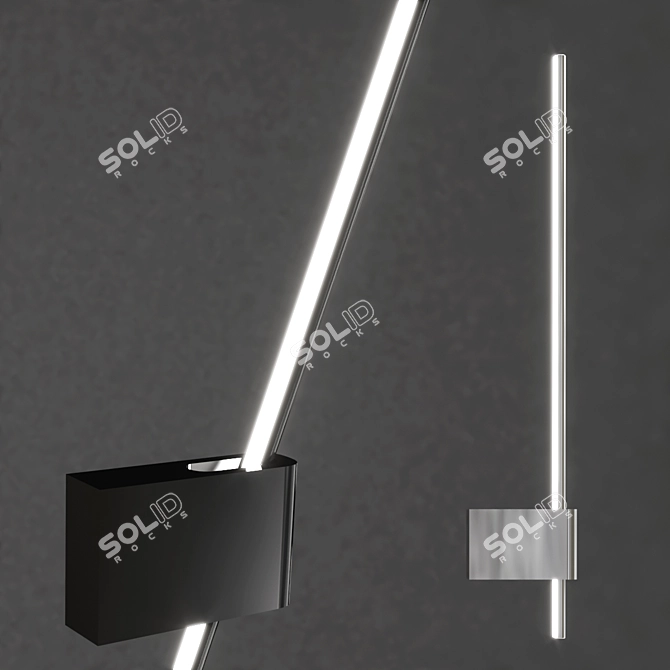 Adjustable Ax-LED Wall Lamp 3D model image 3