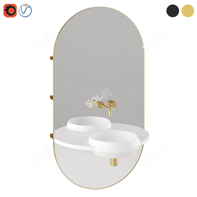 Arco Vanity Unit Ex.t 3D model image 1