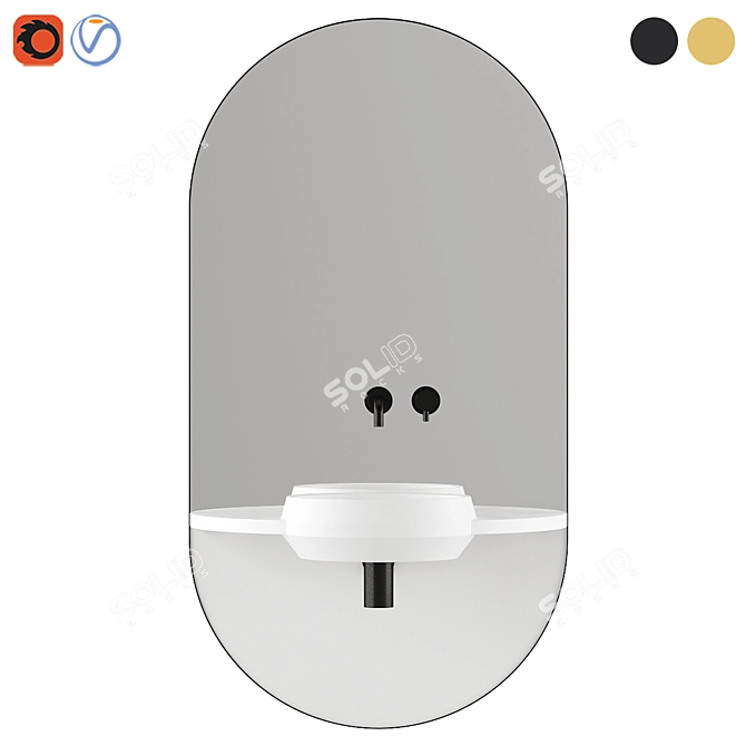 Arco Vanity Unit Ex.t 3D model image 5