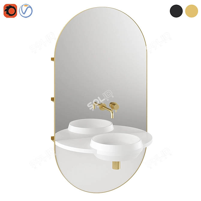 Arco Vanity Unit Ex.t 3D model image 7