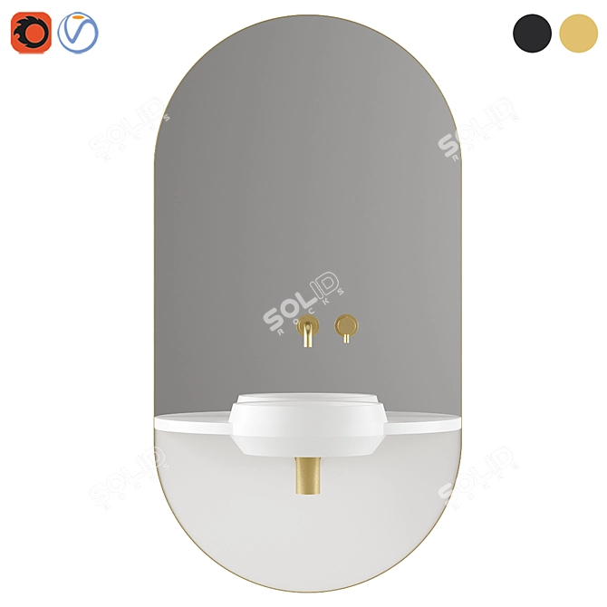 Arco Vanity Unit Ex.t 3D model image 9