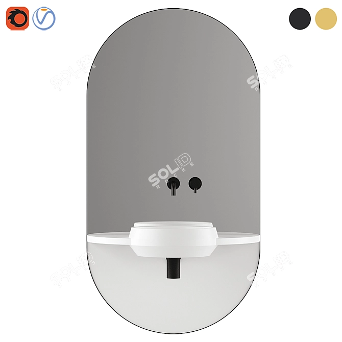 Arco Vanity Unit Ex.t 3D model image 10