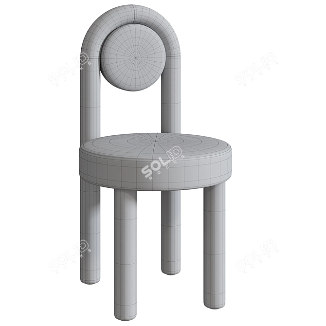 Sarah Sherman Desk Chair White 3D model image 4