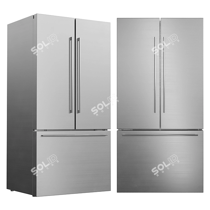 Gaggenau Silver Kitchen Appliance Set 3D model image 3