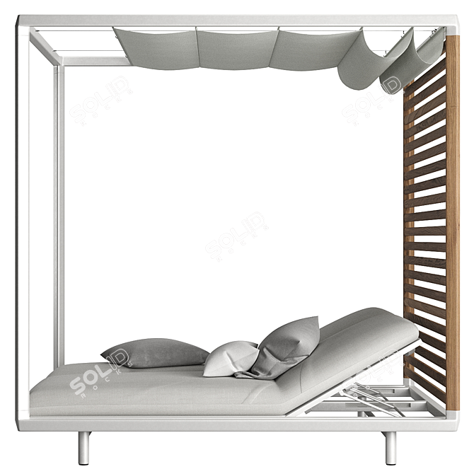 Stylish Pavilion Canopy Daybed 3D model image 4