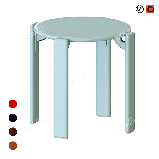 Modern Rey Stools Set 3D model image 1