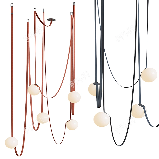 Modern Geometric Pendant Lamp 3D model image 1