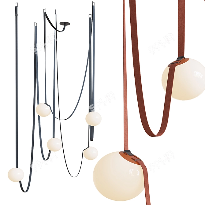 Modern Geometric Pendant Lamp 3D model image 2