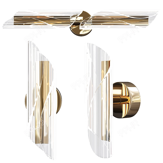 Modern LED Wall Light Fixture 3D model image 1