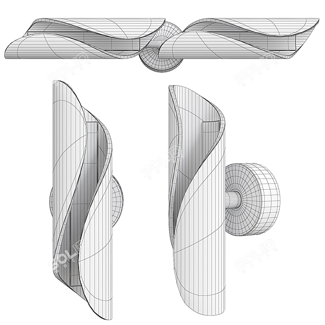 Modern LED Wall Light Fixture 3D model image 2