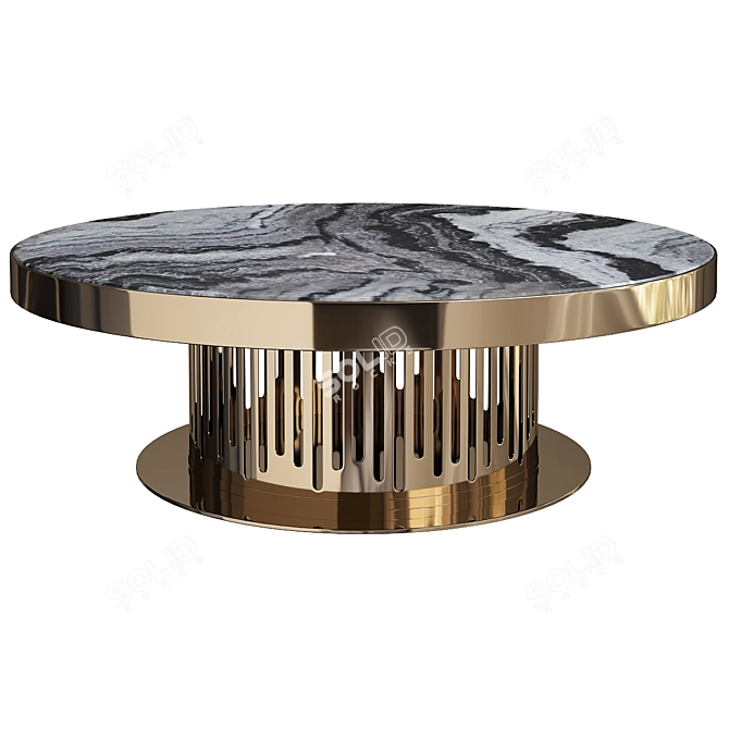 Elegant Round Coffee Table 3D model image 1