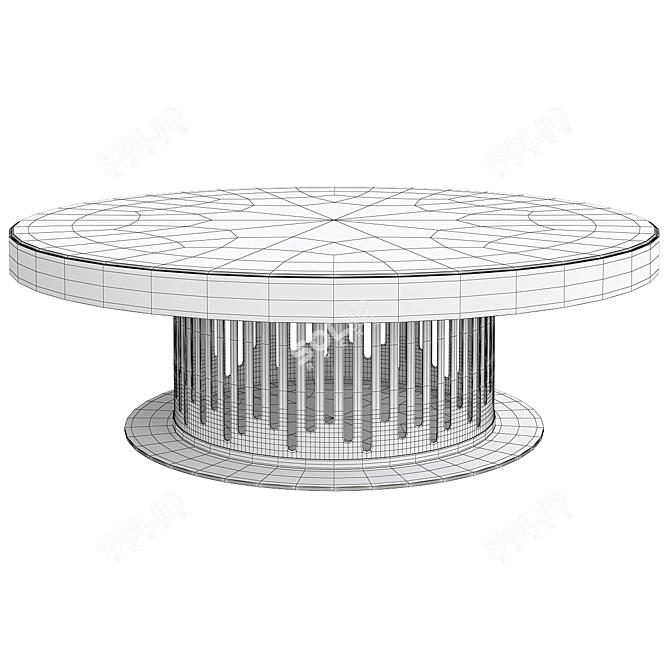 Elegant Round Coffee Table 3D model image 2