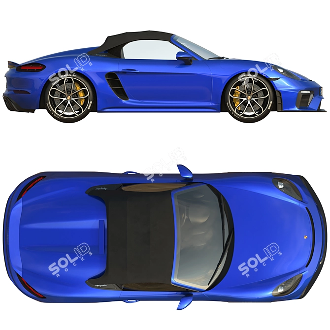 High-Poly Porsche 718 Spyder 3D model image 2