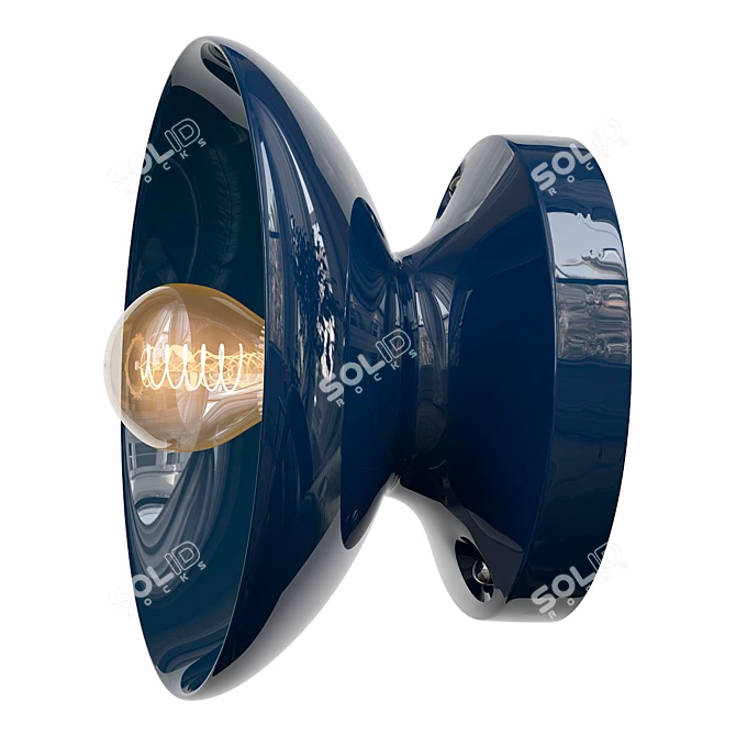 Vintage-Inspired Alabax Sconce 3D model image 1