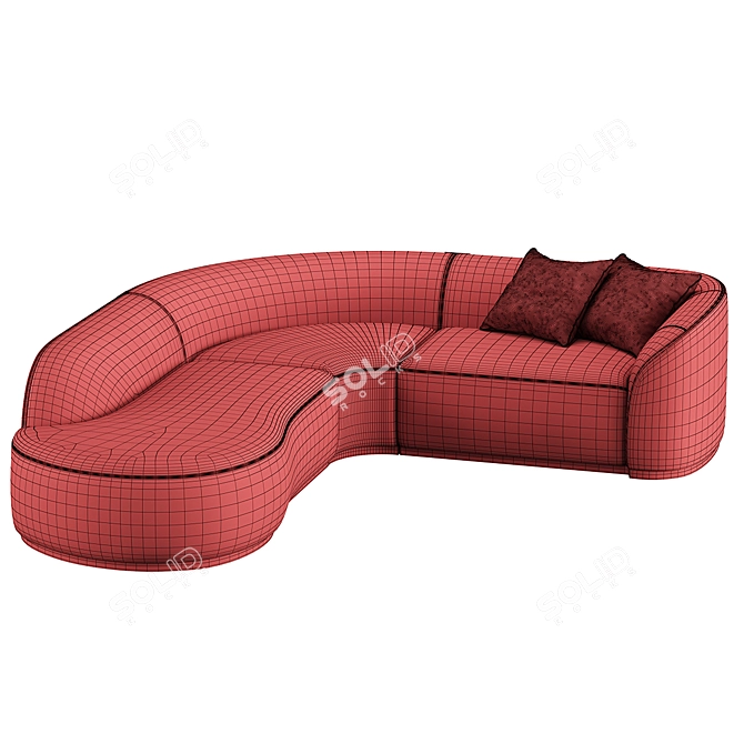 Designer Pierre Sectional Sofa 3D model image 7