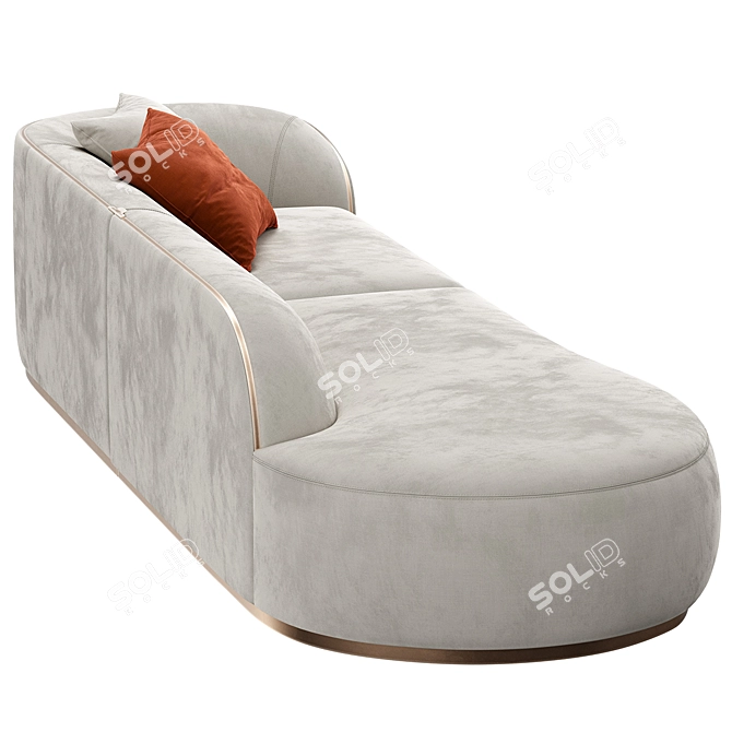 Glamour Luxury Pierre Sofa 3D model image 3