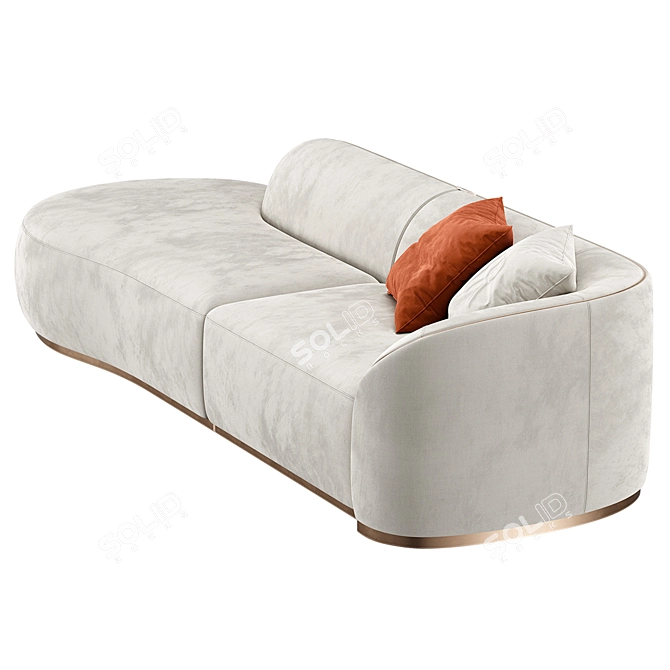 Glamour Luxury Pierre Sofa 3D model image 4