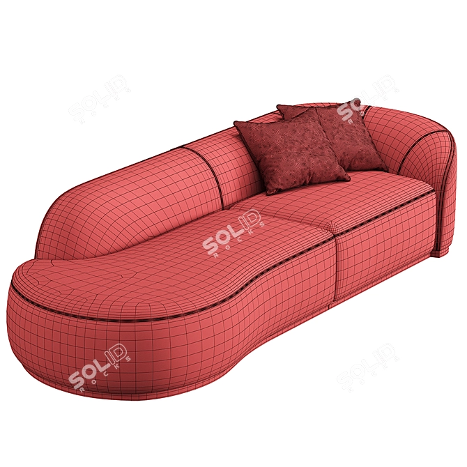 Glamour Luxury Pierre Sofa 3D model image 6