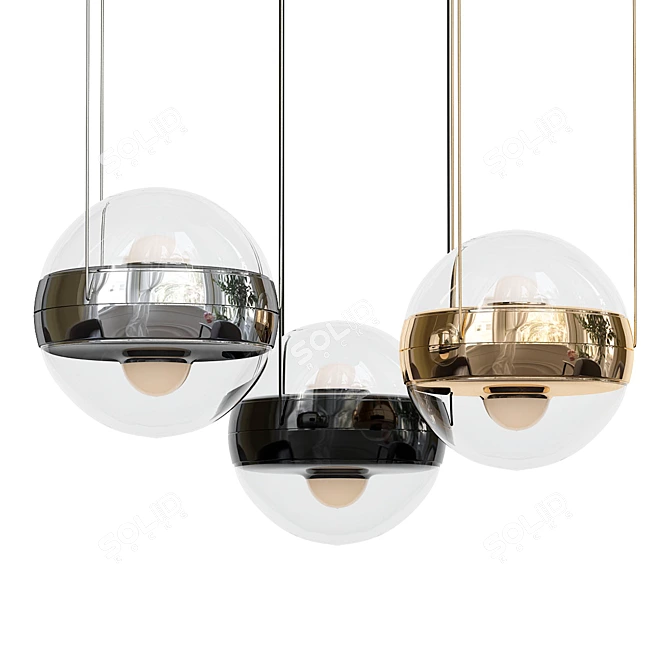 Elegant Sferico Pendant Light 3D model image 1