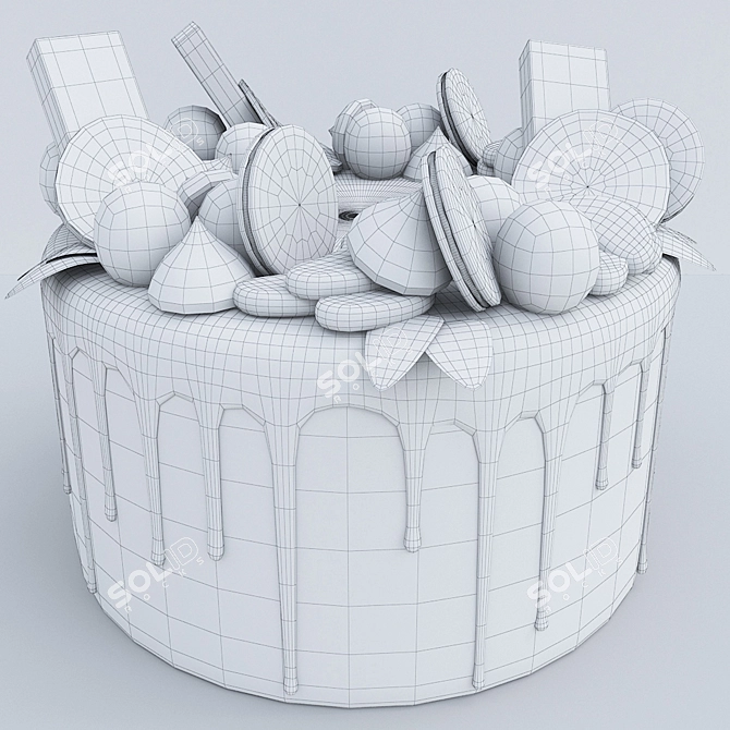 Oreo Cake & Citrus Slices 3D model image 3