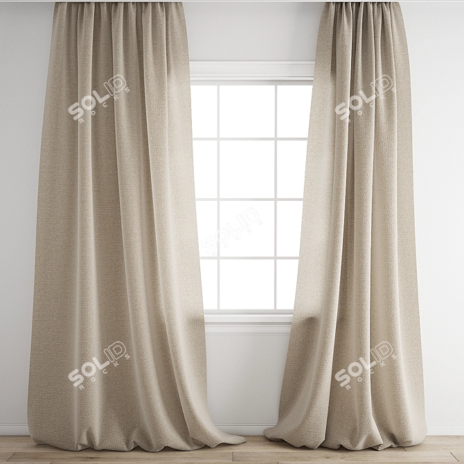 Polygonal Curtain Model Bundle 3D model image 1