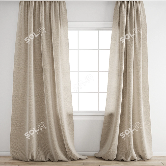 Polygonal Curtain Model Bundle 3D model image 4