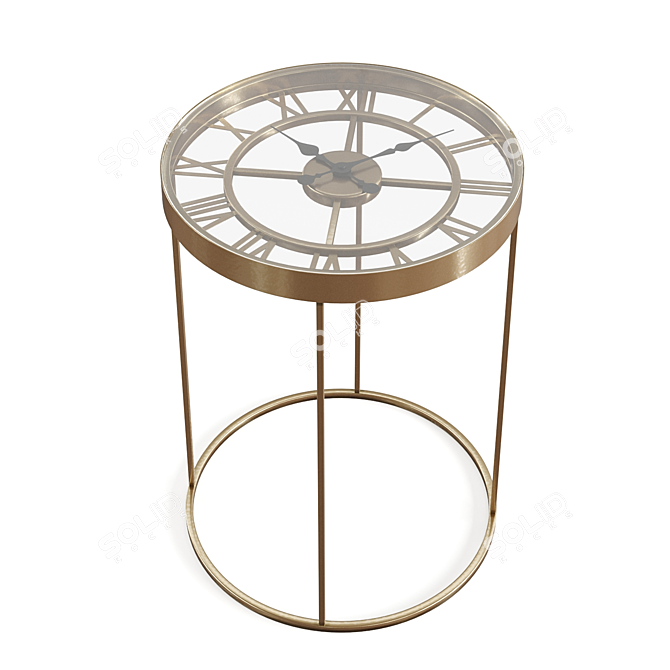 Roma Glass Side Table 42cm 3D model image 2