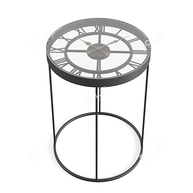 Roma Glass Side Table 42cm 3D model image 3