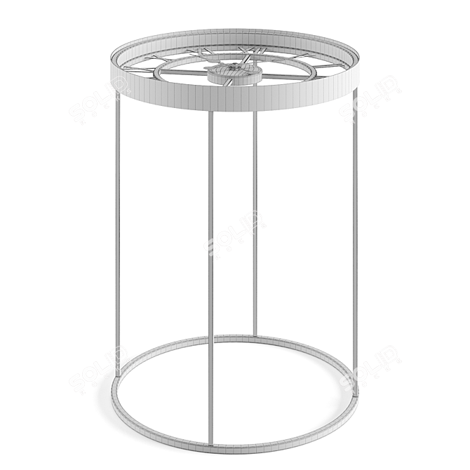 Roma Glass Side Table 42cm 3D model image 5