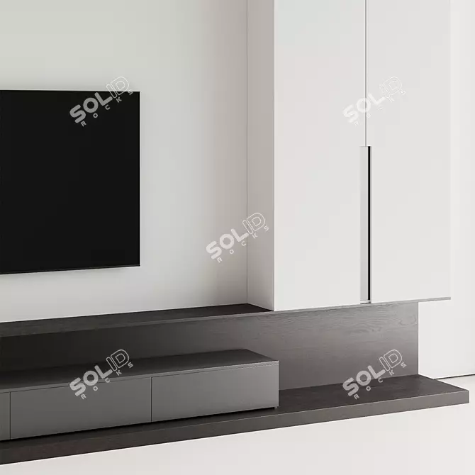  Dual Tone TV Wall Panel 3D model image 4