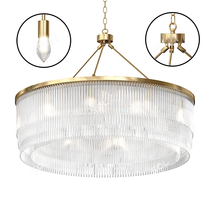 Luxury Eichholtz Chandeliers Collection 3D model image 1