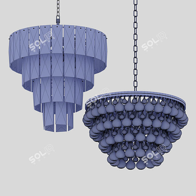 Luxury Eichholtz Chandeliers Collection 3D model image 5