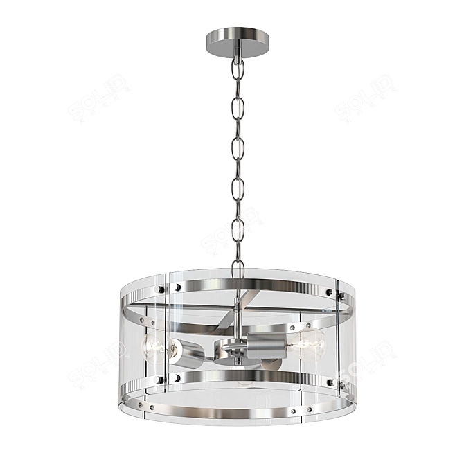 Sleek Modern Design Pendant Light 3D model image 1