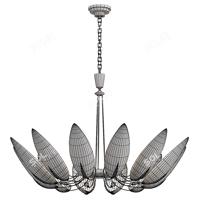 Vintage Chandelier 3Ds Max Export 3D model image 2