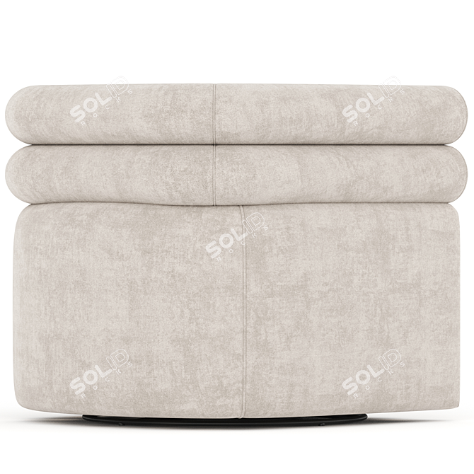 Modern Swivel Chair With Double Channeled Design 3D model image 4