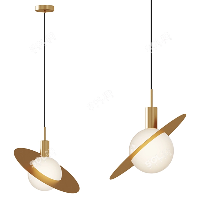 Saturn B Pendant Light luminaires 3D model image 1