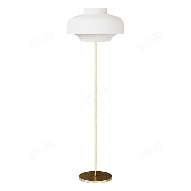 Modern Glass Floor Lamp 150cm 3D model image 1