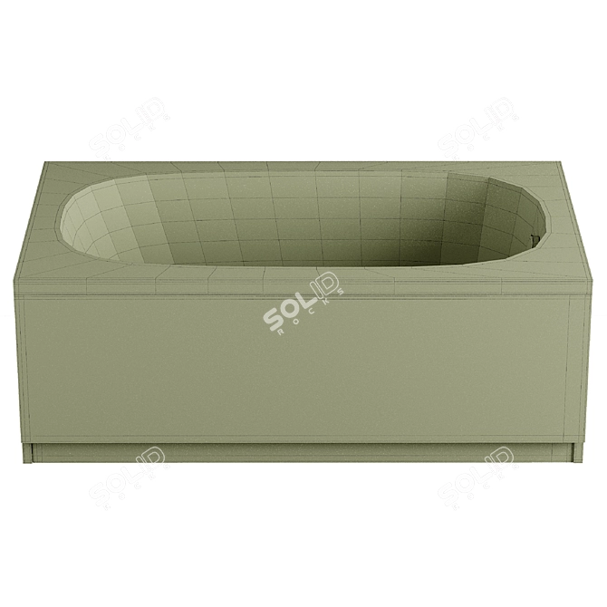 Cezares Eco 120x70 Acrylic Bathtub 3D model image 2
