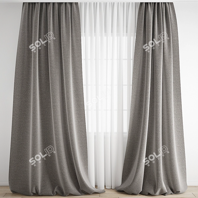 Polygonal Curtain Model Bundle 3D model image 1