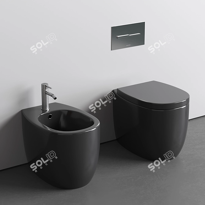 Italian Nic Milk Toilet Set 3D model image 2