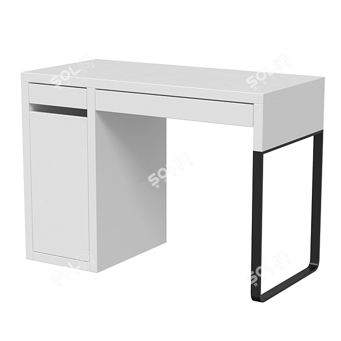 IKEA MICKE Writing Desk White 3D model image 4