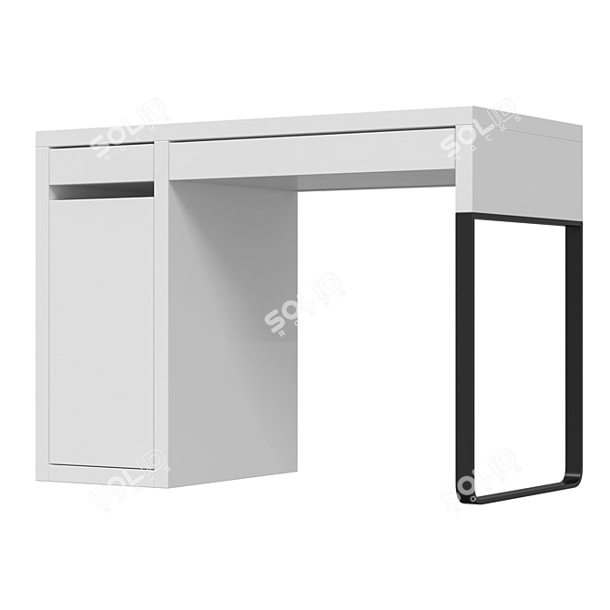 IKEA MICKE Writing Desk White 3D model image 5