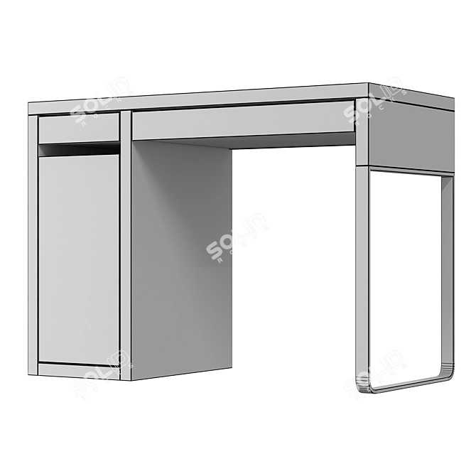 IKEA MICKE Writing Desk White 3D model image 6