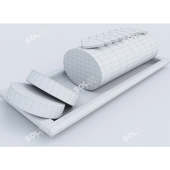 High-Quality Orange Roll 3D Model 3D model image 4