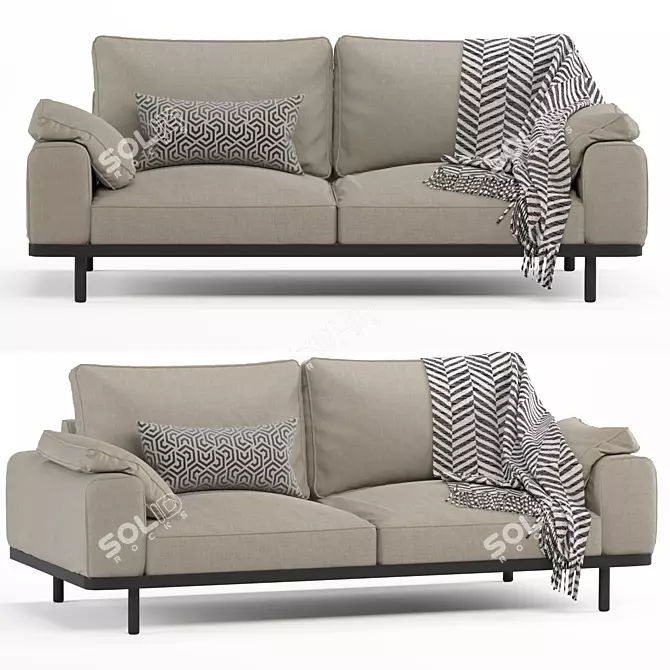 2018 Chintakindi 3-Seater Sofa, Millimeters 3D model image 1