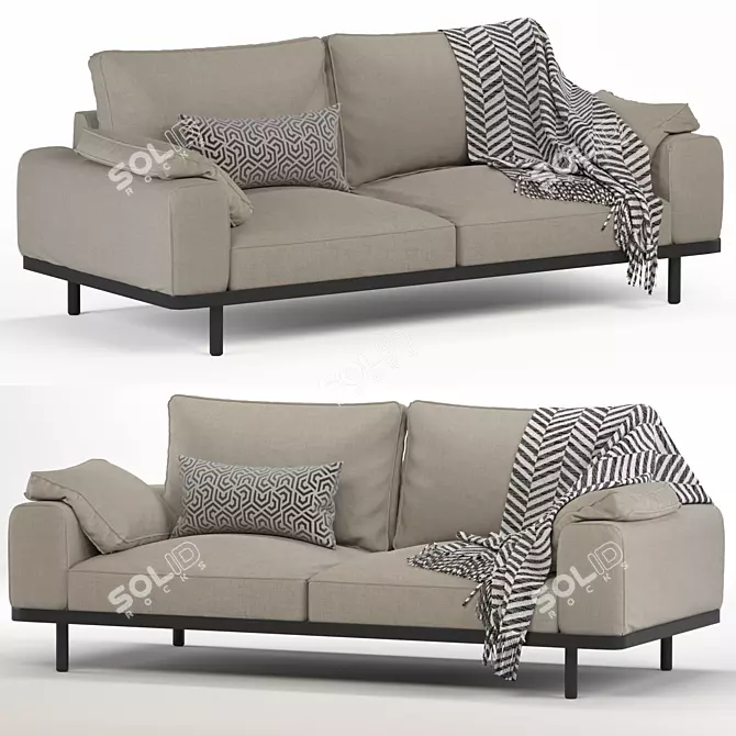 2018 Chintakindi 3-Seater Sofa, Millimeters 3D model image 2