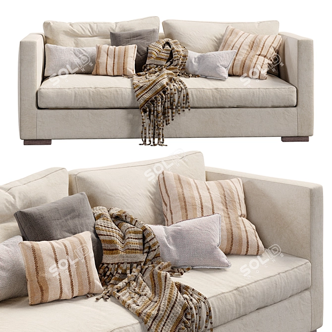 Contemporary Comfort Sofa Belmon 3D model image 1